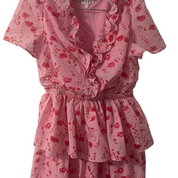 TCEC PINK FLORAL DRESS SIZE MEDIUM RARE - Picture 8 of 16